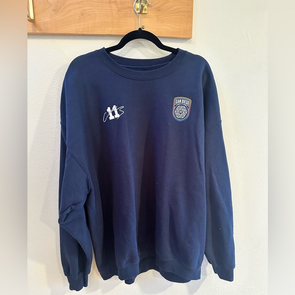 San Diego FC Men's Navy Crewneck, MLS, Sweater, SDFC, Chucky Lozano